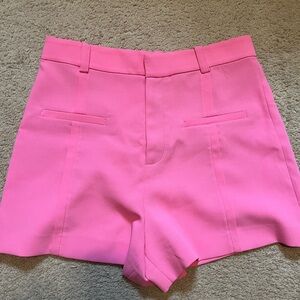 Zara Women's Pink High-Waisted Shorts